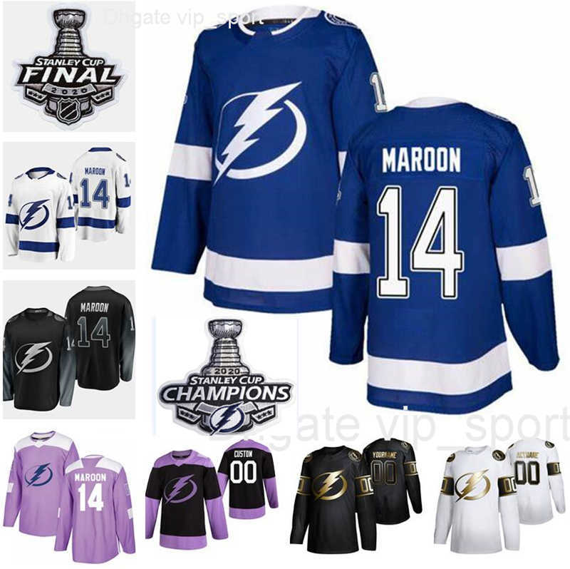 

Champions Stanley Cup 2020 Finals 14 Patrick Maroon Jerseys Men Women Kids Tampa Bay Lightning Hockey Blue Team White Black Man Youth Woman, Women blue