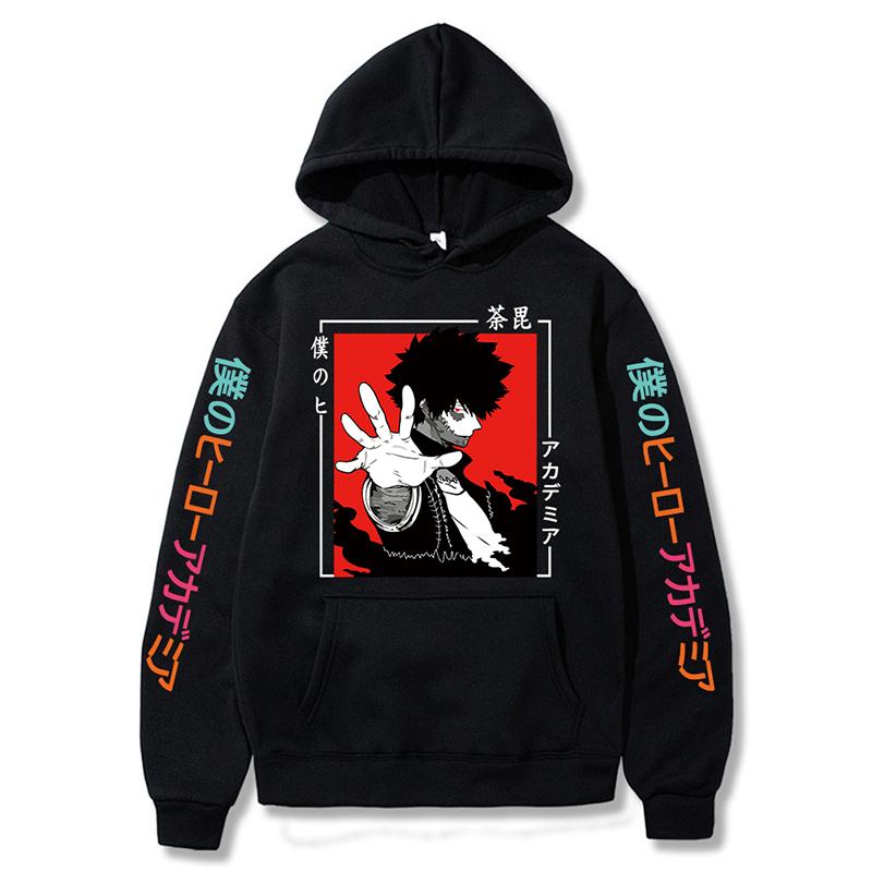

Men's Hoodies & Sweatshirts Anime My Hero Academia Dabi Harajuku Fashion Manga Graphic Printed Oversize Pullover Unisex Clothes, Black