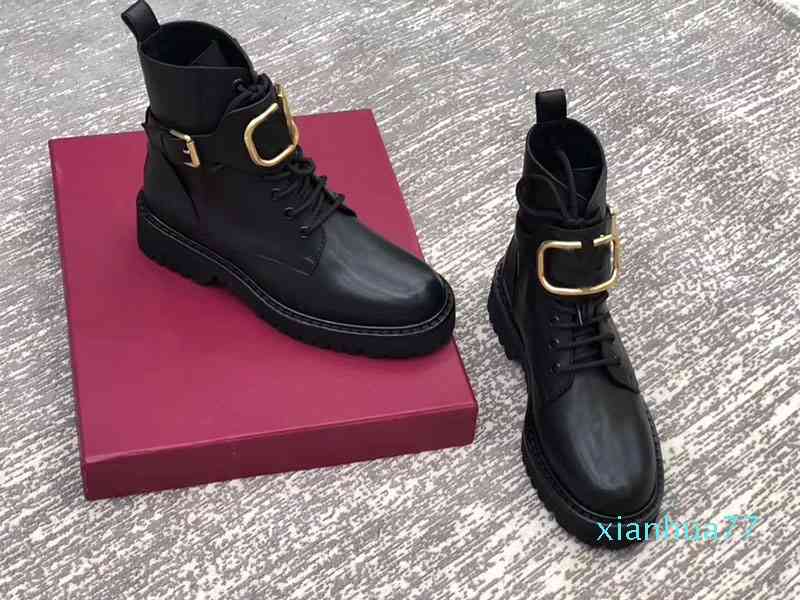 

Fashion Design Womens Casual High-Top Low Heel Espadrilles Martin Boots Lace Shoe Motorcycle Sneakers Ladies Leather Shoes 35-41, N1