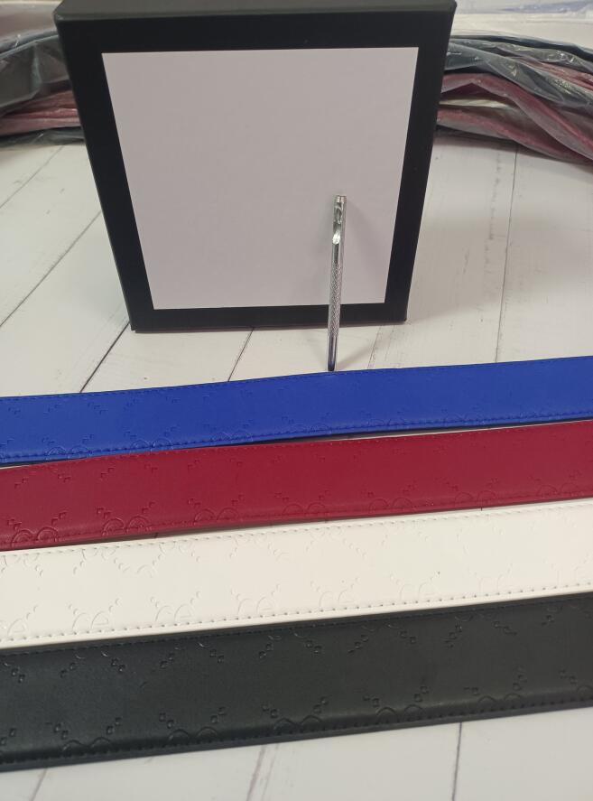 

High quality belts for women's and men's leather gold silver bronze black G buckle designer cowhide 4 color belt with box men luxury wide 38 mm, Wide:3.8cm with box