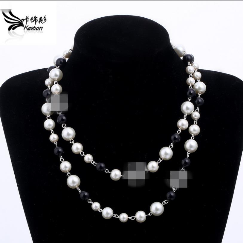 

Double pearl letter necklace bracelet fashion sweater chain birthday Christmas gift