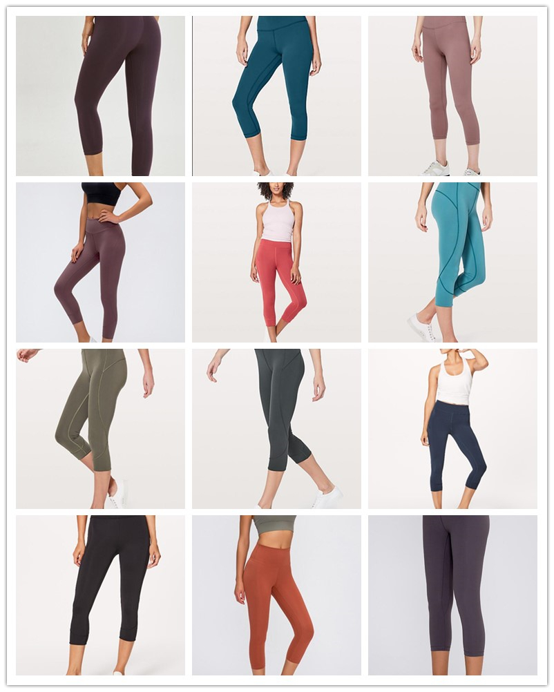 

2021 lu-32 lu womens yoga leggings suit pants High Waist Sports Raising align lulu Hips Gym Wear Legging Elastic Fitness running sport Tight, White;red