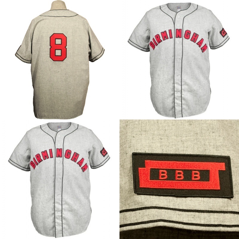 

Birmingham Black Barons 1948 Road Jersey Custom Men Women Youth Baseball Jersey Any Name And Number Double Stitched, Grey number 8 no name