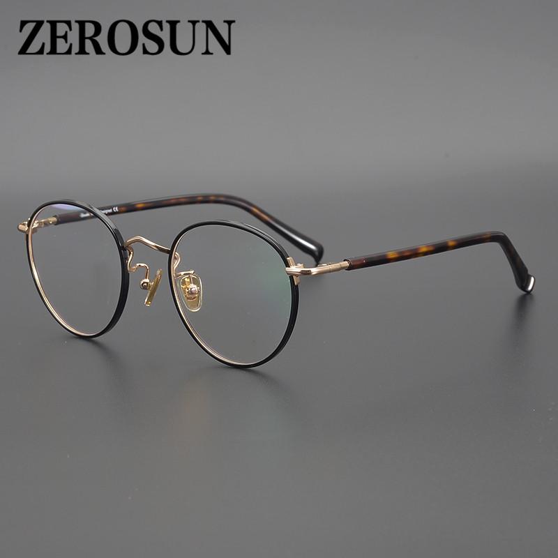 

Fashion Sunglasses Frames Zerosun Vintage Eyeglasses Men Janpan Lennon Small Round Glasses Frame Man Nerd Spectacles Eyewear For Myopia Opti