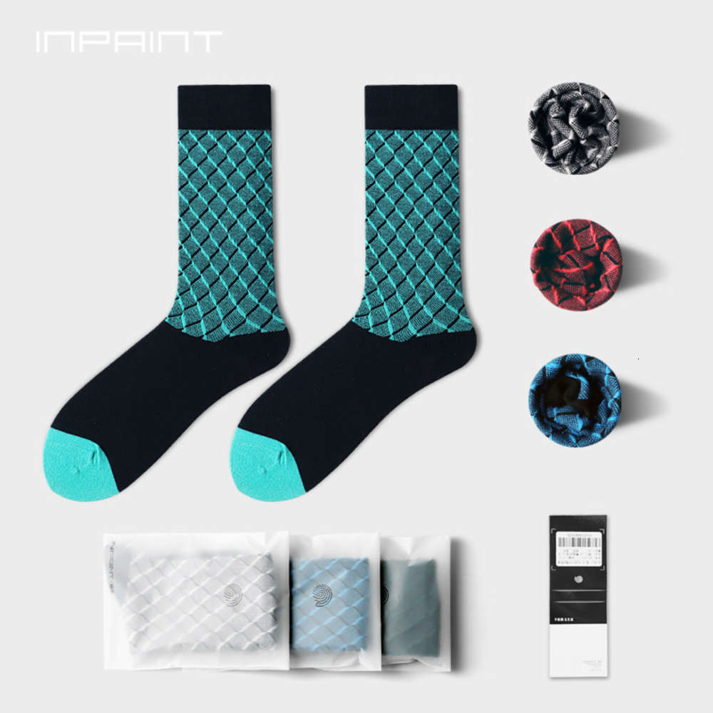 

Socks men gentleman formal business socks cotton Ling lattice medium tube British style long simple stockings men's fashion, Black