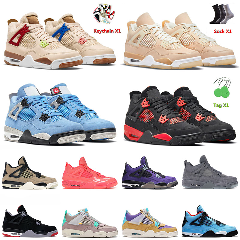 

Top OG Jumpman 4 4s IV Mens Women Basketball Shoes Red Thunder University Blue Shimmer Taupe Haze White Oreo Off Bred Outdoor Trainers Sneakers Size 13, D17 what the 40-47
