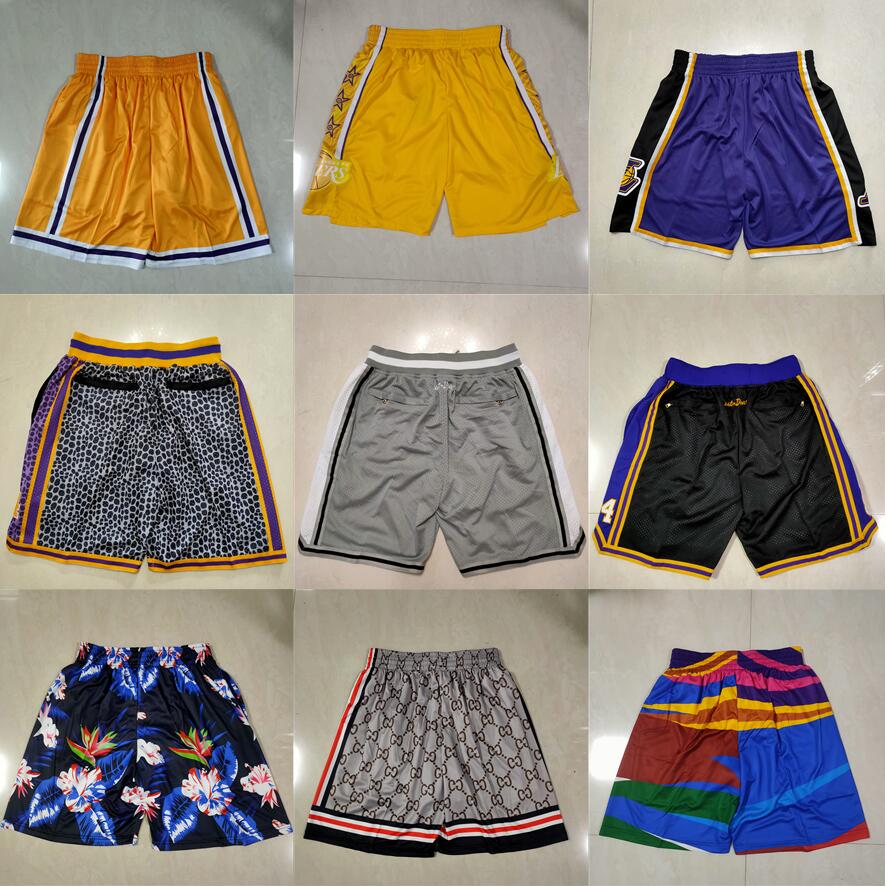 

Men' Casual Sports Shorts Lakers Urban Retro MVP Style JUST DON shorts#S-XXL
