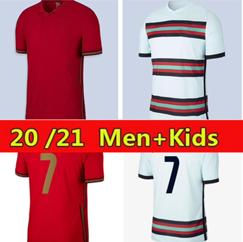 

2021 RONALDO soccer jersey national team Men + Kids kit football shirtJOAO FELIX NEVES BERNARDO CANCELO RUBEN away white, Black;yellow