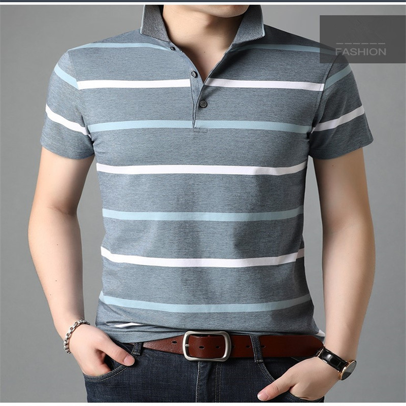 

Mens Designer Polos Striped Printed Casual Short Sleeve Tees Slim Contrast Color Fashion Breathable Mens Tops, White;black