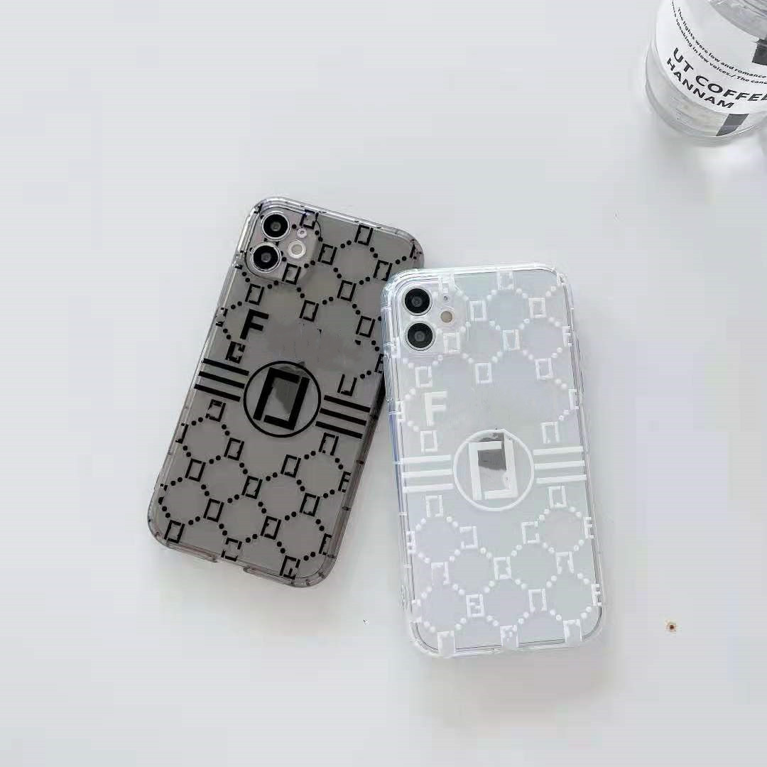 

Classic letter designer clear phone cases For iPhone 12 promax 12pro 11 XS Max XR X 8 Plus se2 come with box