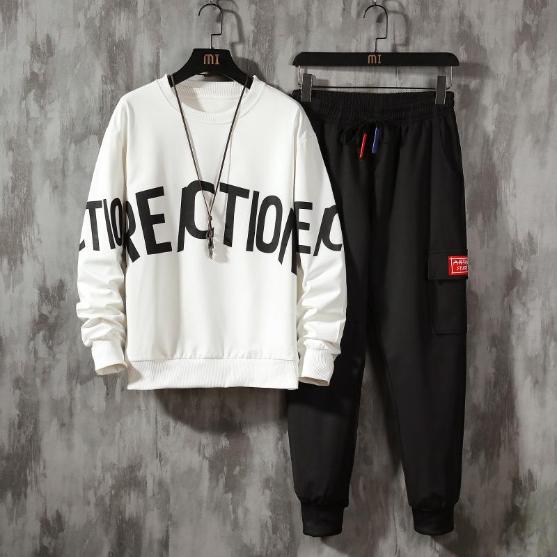 

Men's Hoodies & Sweatshirts 2021 Trendy Avant-garde Autumn Suits Man, Black
