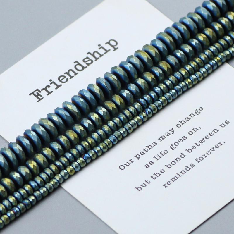 

Other Matte Faceted Green Hematite Natural Stone 3/4/6/8/10mm Flat Round Spacer Loose Beads For Jewelry Making Bracelet DIY Findings