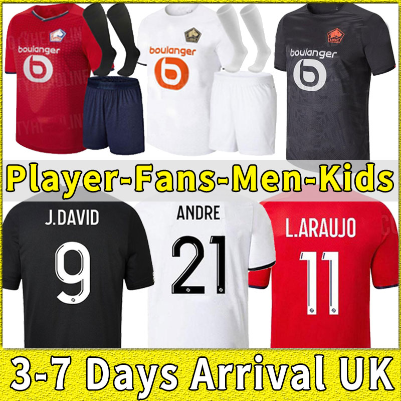 

2022 2023 Adult Kits Kids LOSC Lille soccer jersey YAZICI CELIK BAMBA BOTMAN 22 23 Olympique JIKONE RSANCHES maillot de football shirt champion full set socks player, Home