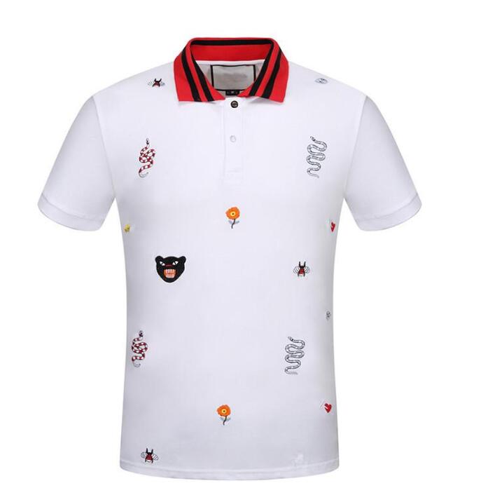 

Luxury Europe mens Polo shirt Top quality t shirts Fashion High Quality designer guucci Business Casual Polos t shirt Women Street Casual tee, 07
