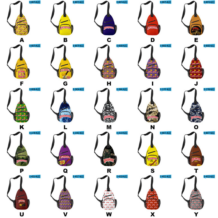 

Backwoods Shoulders Cross Bag Backpack Cigar Durable Soft Handle Smell Proof Outdoor Shoulder Bags 36 Colors for Choose, Random colors