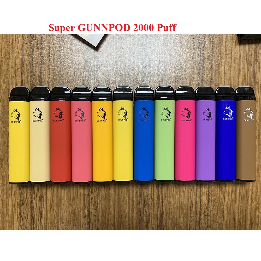 

Gunnpod Vaporizer Starter Kit Disposable Vape Pen 2000 Puffs E Cigarette Deivce 1250mAh Battery 8ml Pod Prefilled small order quantity