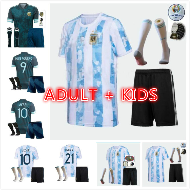 

Copa America 2021 2022 child Argentina soccer jerseys 21 22 MESSI DYBALA MARADONA AGUERO DI MARIA HIGUAIN football shirts adult kids kit + socks