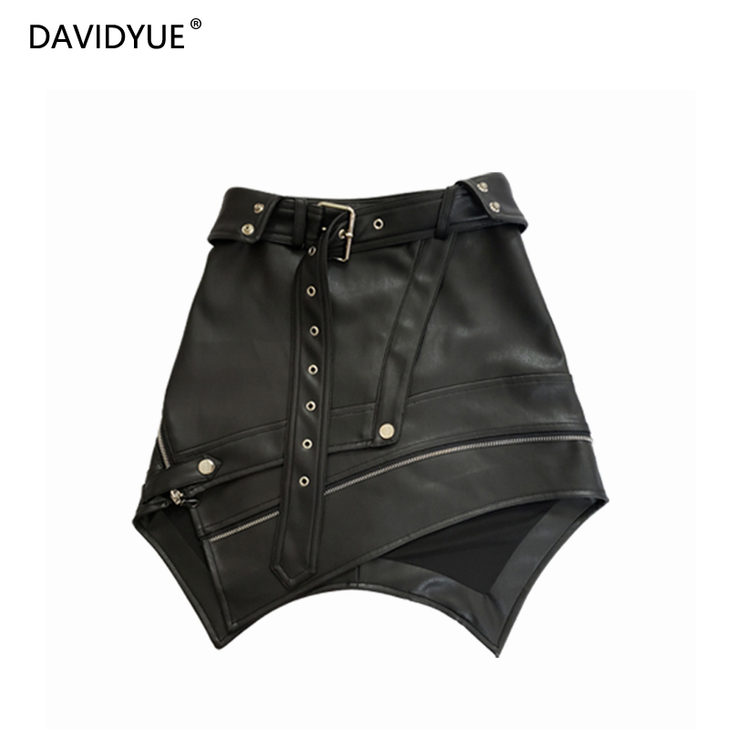 

Leather skirt women vintage high waisted skirts mini punk skirts ladies asymmetrical skirt black faux leather skirts with zipper, Black leather skirts