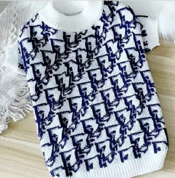 

2022 Pet Coat Designer Dog Apparel Clothes Cute Puppy Sweaters Letter D Luxury Dogs Clothing Pets Fashion Warm Knitting For Large, Extra packing