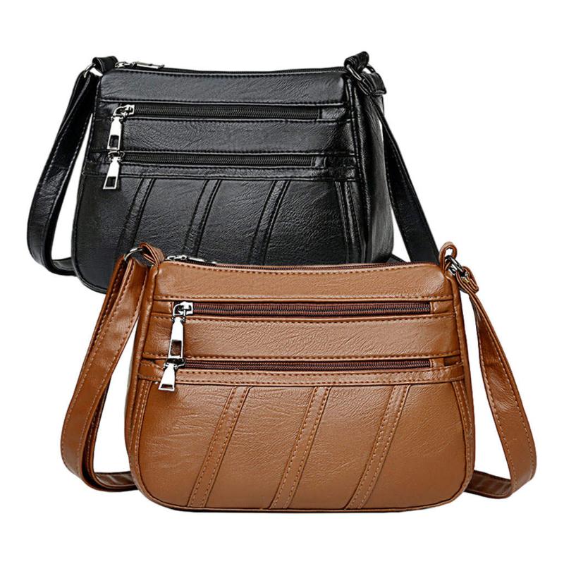 

Evening Bags Women Crossbody Bag Soft Leather Luxury Handbag Purses Female Pockets Shoulder Fashion Tote For Ladies Travel