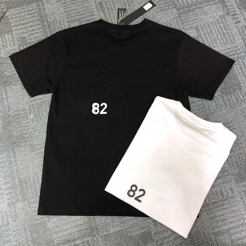 

Men T Shirt Boy Geometric Print Man Casual Short Sleeve Unisex Oversize Top Fashion Summer Ins Streetwear Clothes Loose Simple Tee Popular, Black