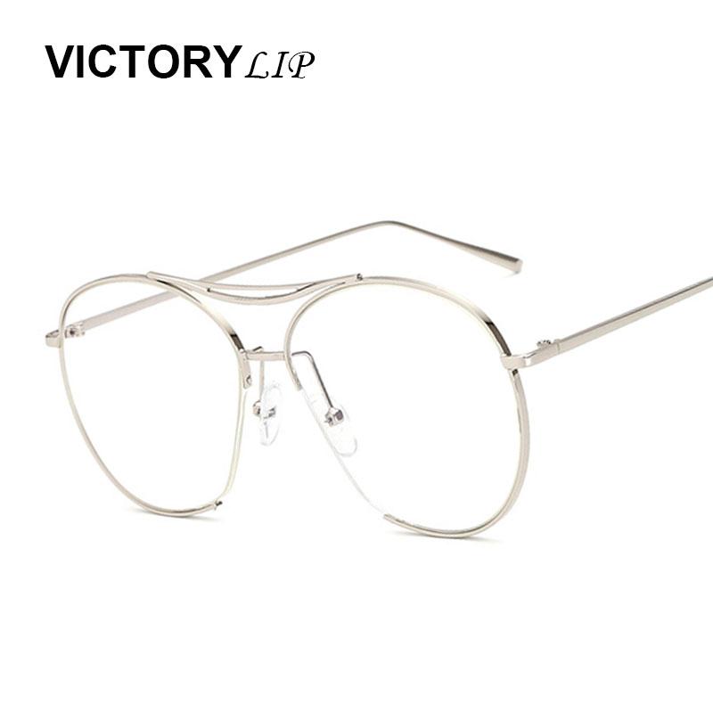 

Victorylip Classic Men Vintage Sun Glasses Women Metal Frame Sunglasses Clear Lens Transparent Retro Female Optics Eyeglasses Fashion Frames