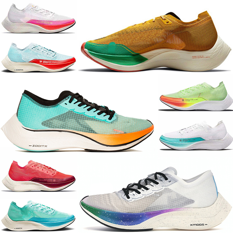 

zoomx vaporfly next% mens womens running shoes sporty red neon rawdacious white black pink sail ekiden ice blue bright mango be true sports sneakers trainers size 36-45, Color#2 bright mango 36-45