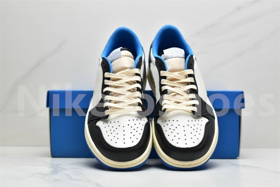 

Fragments x TS x 1 Low OG SP Military Blue Mens Shoes White Blue Sports Casual Sneaker Trainer Women Shoe
