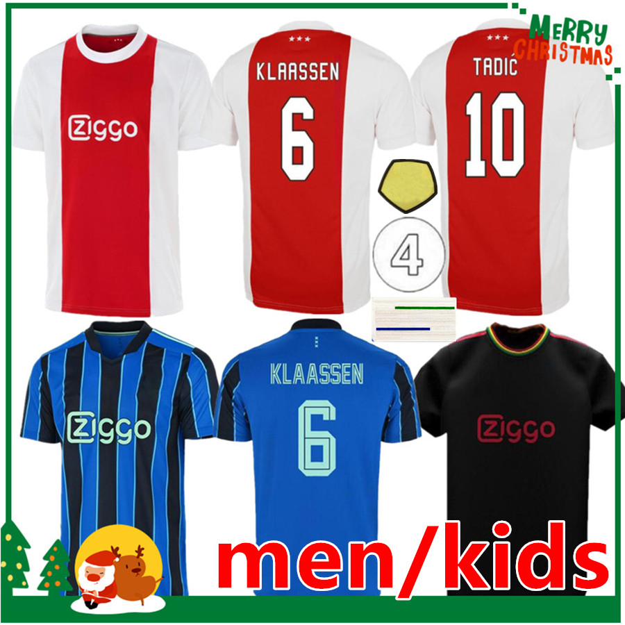 

A JAX soccer jersey amsterdam ajax 2021 2022 KUDUS ANTONY BLIND PROMES TADIC NERES CRUYFF 21 22 men + kids kit football shirt uniforms away blue third black, 20/21 home