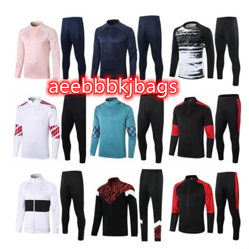 

Top quality 2021 AC Milan adult Soccer training suit survetement 20 21 HIGUAIN CALHANOGLU BONUCCI football Tracksuit, 18