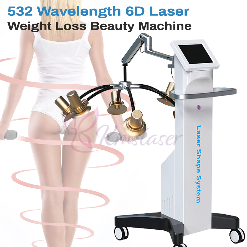 

Professional 6D laser weight loss non invasive 532nm lipolaser slimming machine fat burning diode lipo lazer body shaping beauty equipment