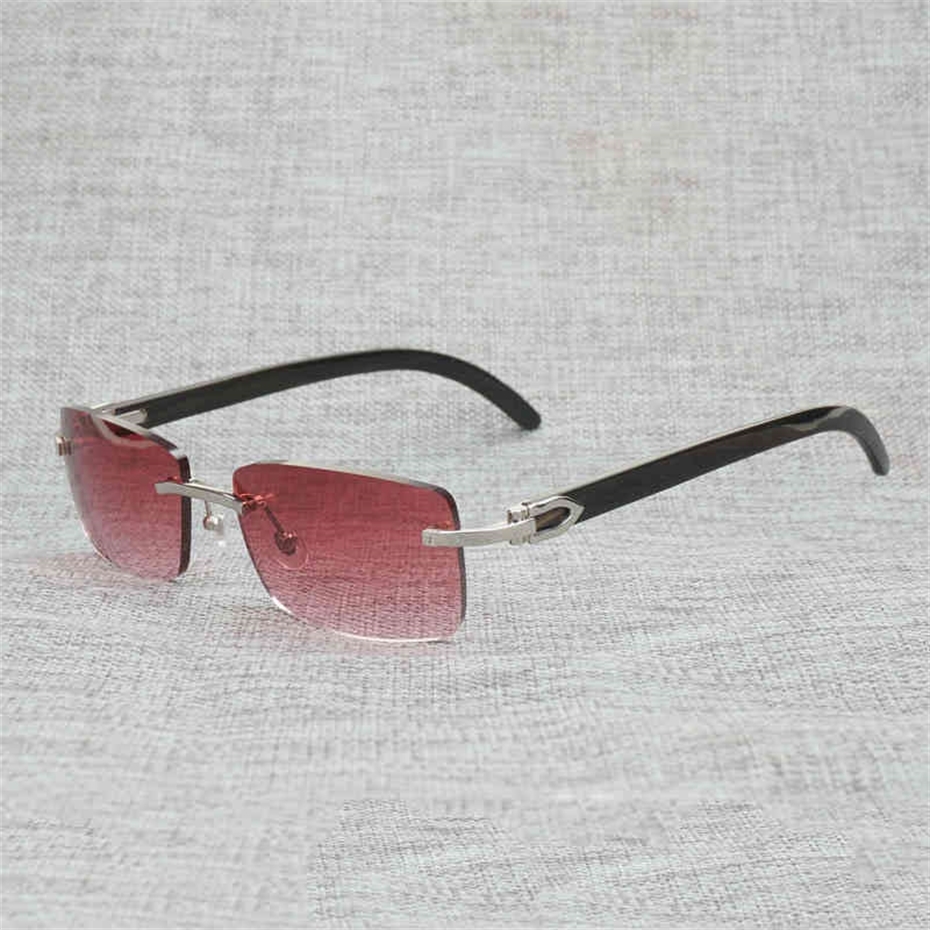 

Natural Black White Buffalo Horn Sunglasses Men Rimless Square Wooden Clear Glasses Frame Ancient Shades for Club Outdoor Shades French
