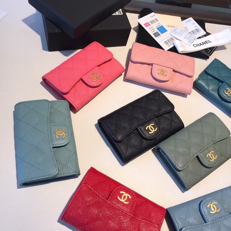 

Chanel Top quality Card holder Wallets Key Purse Luxurys Designers Holders Original fashion Men Women's COIN Genuine Leather CC Lambskin hobo Pocket Interior Slot