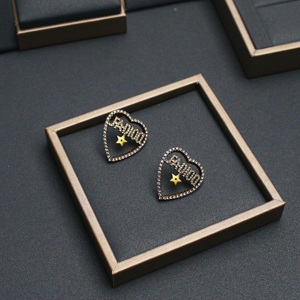 

D Di Jia 2021 new net red same love Earrings for women, Golden