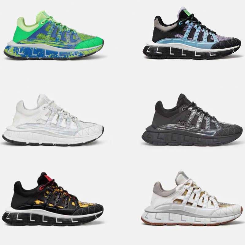 

Men Chainer Reaction Platform Shoes Trigreca Sneakers Designer sneaker Women Printing Leather Lace-up Casual Shoe Greca Cushioning TPU