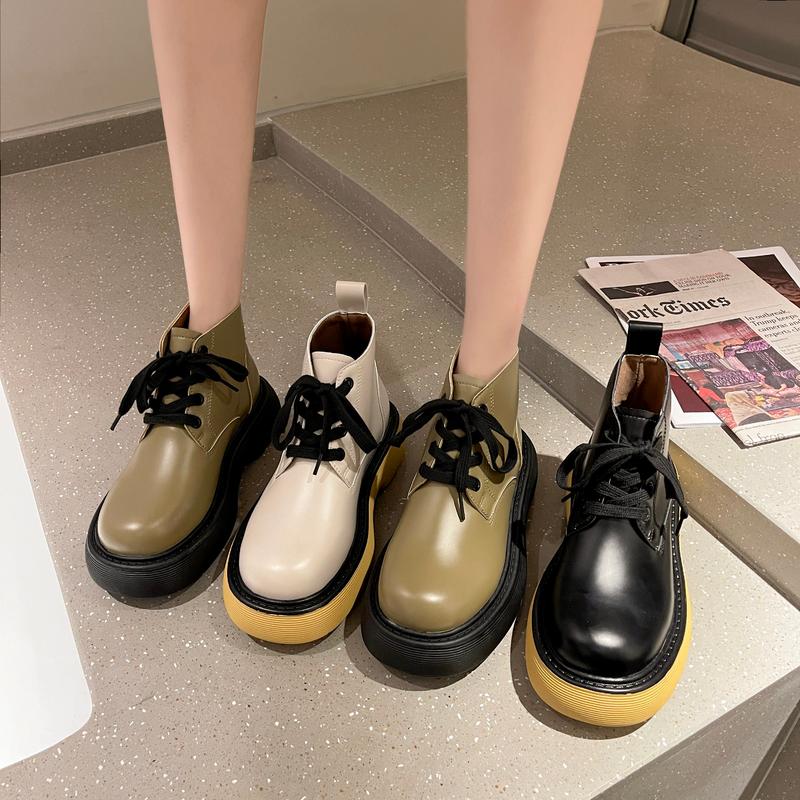 Bottes Mid-mollet Mid-mollet Femme Chaussures Rond Boots-Femmes Mid-veau Mesdames Caoutchouc Lolita Lycée Rock d'été 2021 Rome Flock Mid-Ca