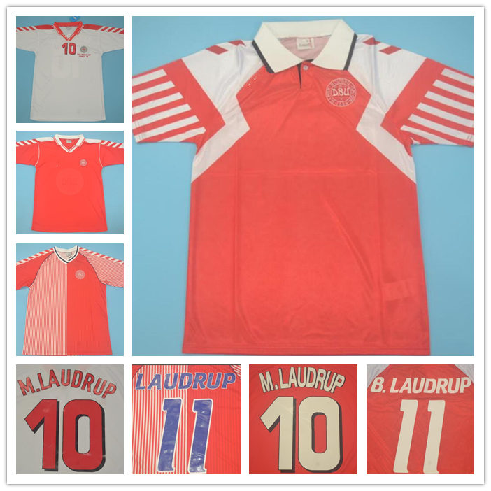 

RETRO 86 92 98 Denmark world cup soccer jersey 00 Danish M LAUDRUP HELVEG HEINTZE vintage classic football shirt calcio SCHMEICHELL, Men