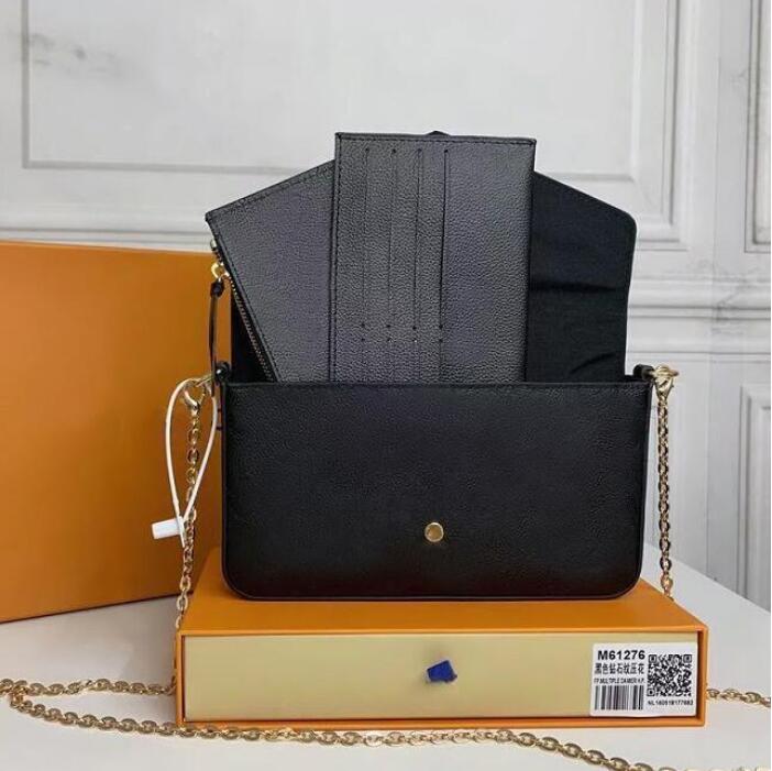 

3 pieces/set of favorite multi-pocket accessories ladies wallet messenger bag flower designer ladies leather belt box