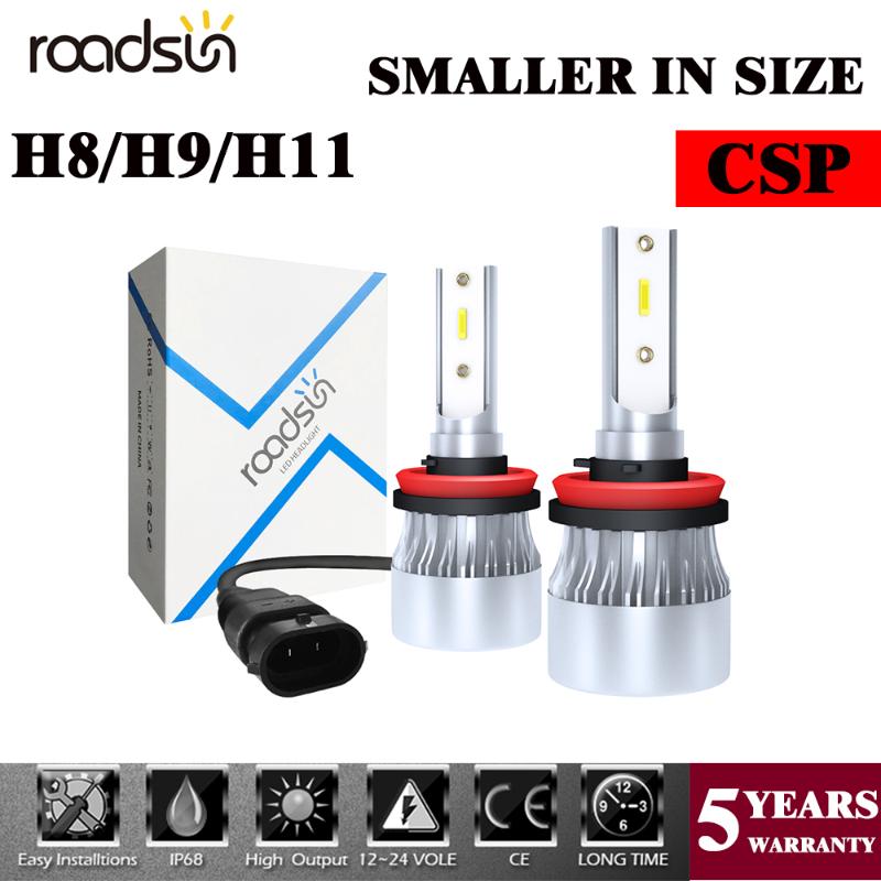 

Car Headlights Led Mini Series CSP 60W 8000LM H8/H9/H11 Headlight Conversion Kit Hi&Low Bulbs Fog Lamp 6000K Headlamp Beam Super Bright