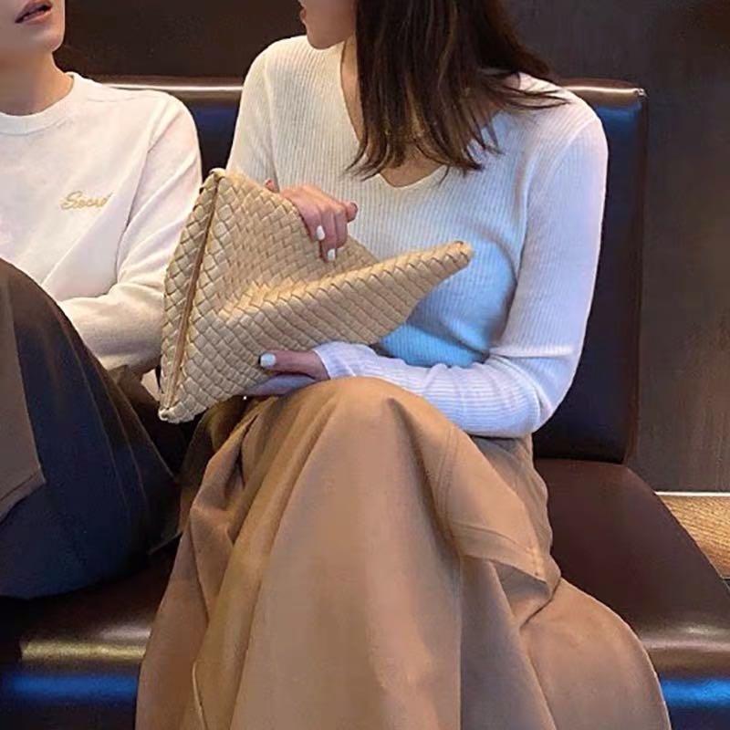 

Evening Bags Twisted Clutch Bag Crisscross Leather Purses And Handbags Luxury Women Designer Handbag Purse For Girl