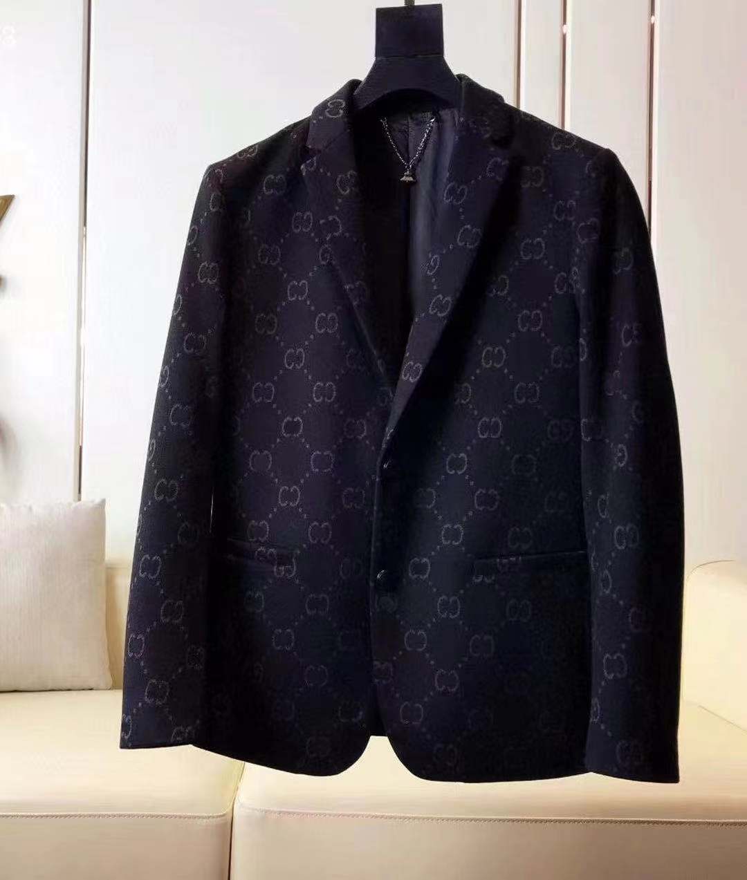 

Mens Fashion Casual Suit Printed Striped Top with Different Patterns Pocket Button Decoration Party Dress Various Color Styles [08], Blue