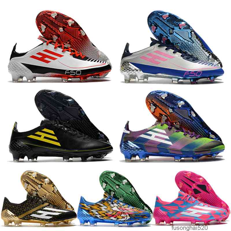 

2022 2021 High Quality mens football boots Soccer Shoes F50 GHOSTED ADIZERO HT FG leather Cleats red black white blue pink Size US6.5-11.5