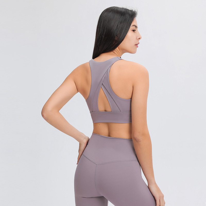 

Fitness Set Sportwear Tracksuit outdoor bra New spring high in collar and sports summer, Moyu green