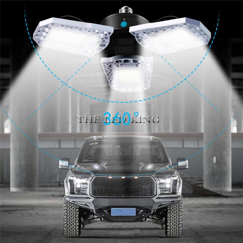

Bulbs E27 60W 80W 100W 6000K Garage Ceiling Lights Lighting, Deformable LED Shop For Warehouse Corridor Stadium