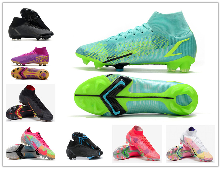 

GIFT BAG Mens High Ankle Football Shoes Mercurial Superfly 8 VIII Elite FG Boots Outdoor Superflys 14 XIV ACC Soccer Shoes, 0018