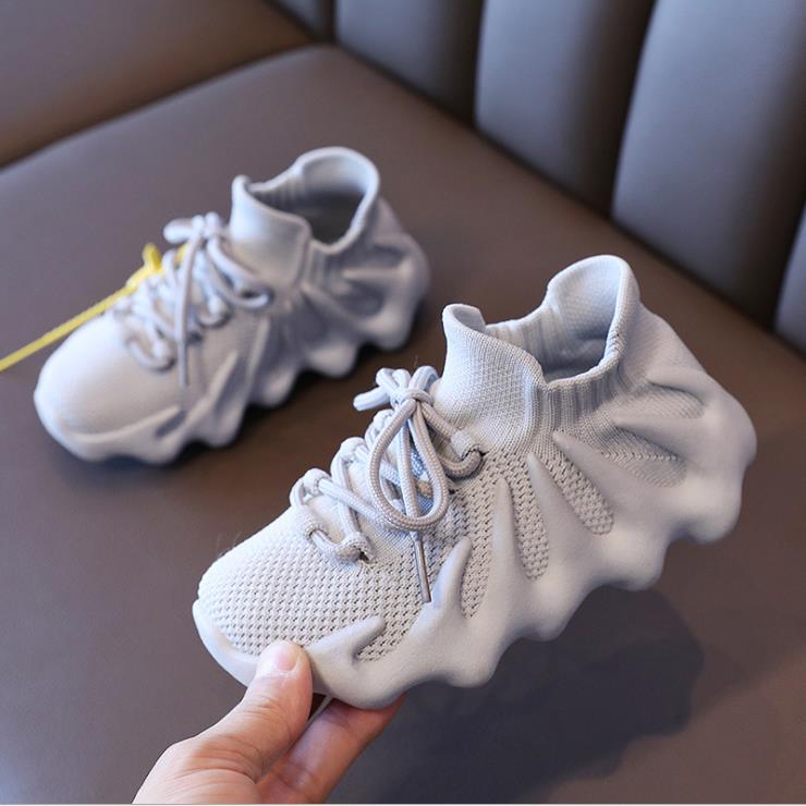 

Children Fashion Boys Girls Sneakers Toddler Little Big Kid Trainers Designer Shoes knit Sport Shoes, Beige