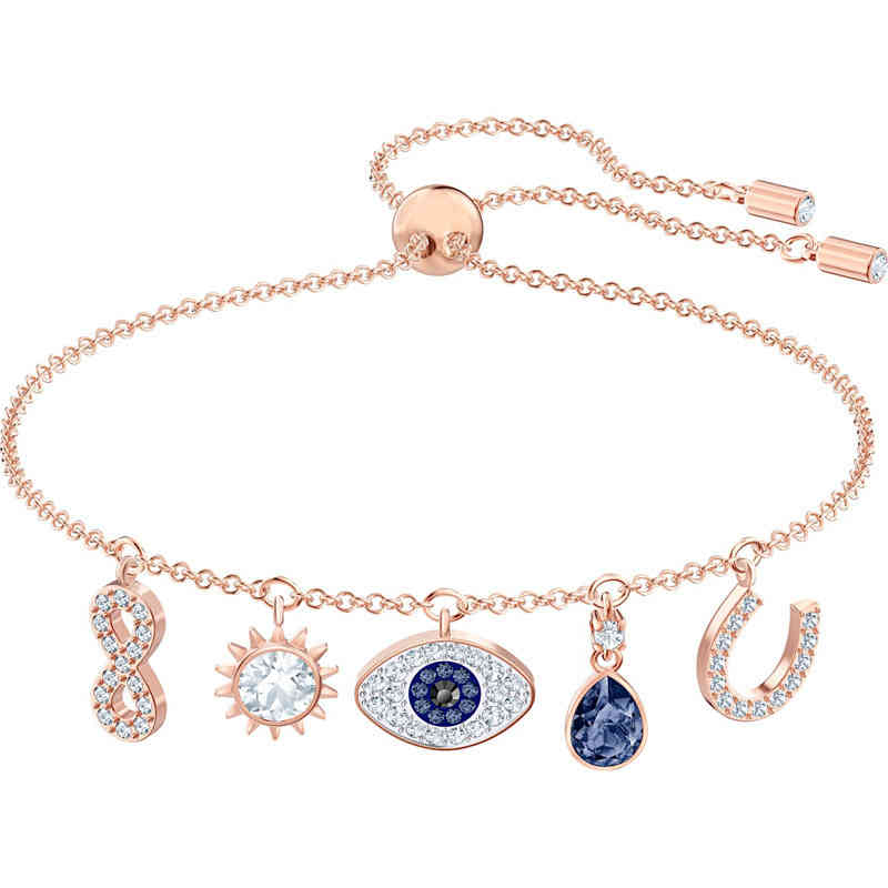 Bangles Bracelets Shi Family Mysterious Demon Eye Sun Horseshoe Snowflake Multi Accessories Bracelet Female Swarovski Element Crystal Bracelet-image-739102877