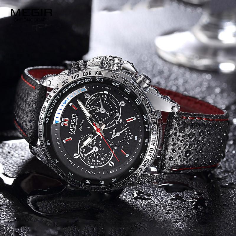 

Wristwatches MEGIR Fashion Casual Business Analog Quartz Men Waterproof Military Sports Watches Clock Male Relogio Masculino, White