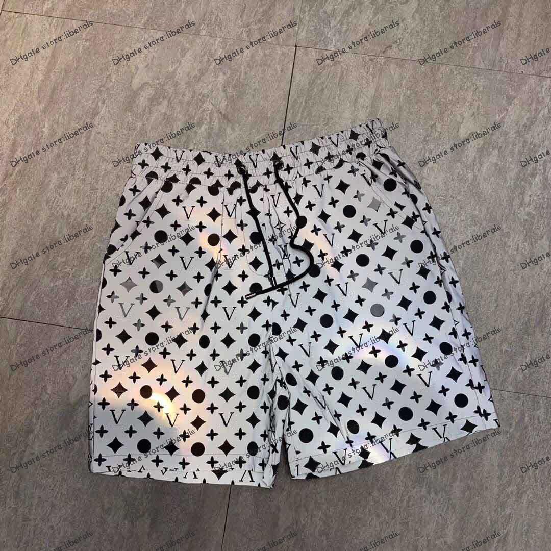 

Mens Shorts Summer Designers Casual Sports 2021 Fashion Quick Drying Men Beach Pants Black and White Asian Size -3XL