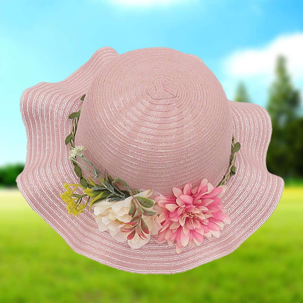 

Sun hat children's summer outdoor sun protection natural versatile cotton thread 2-6 years old little beauty Dayan leisure, Yellow
